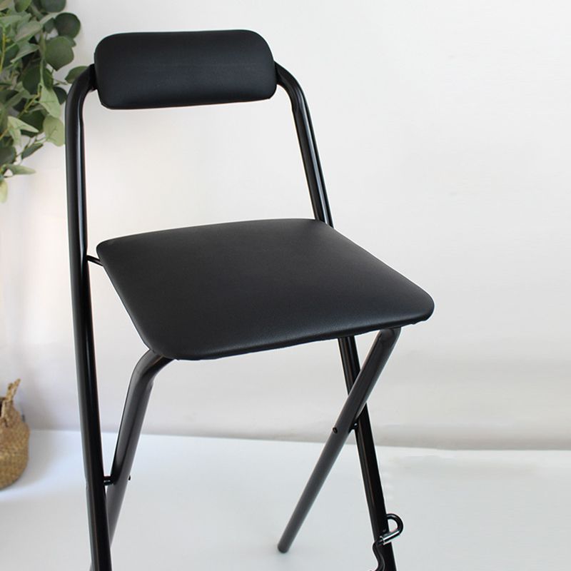 Contemporary Dining Stools Folding Bar Stools with Metal Base