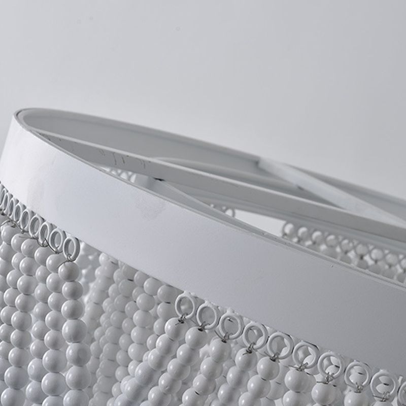 Lustre en bois rétro lustre de style country français de style perle en bois lumière pour le salon