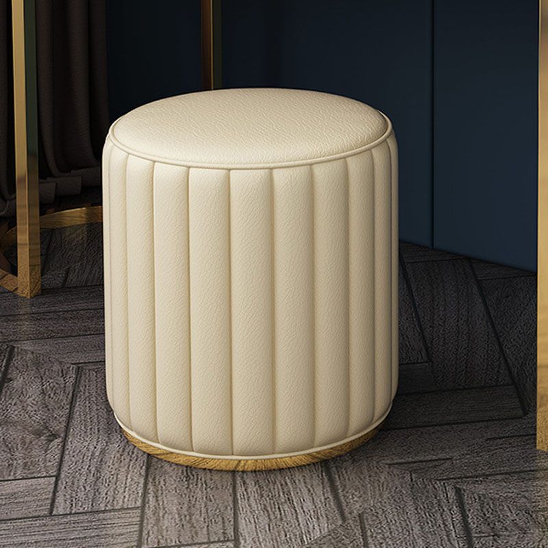 Glam Stone Top Oval Vanity Table with Metal Base Makeup Dressing Table