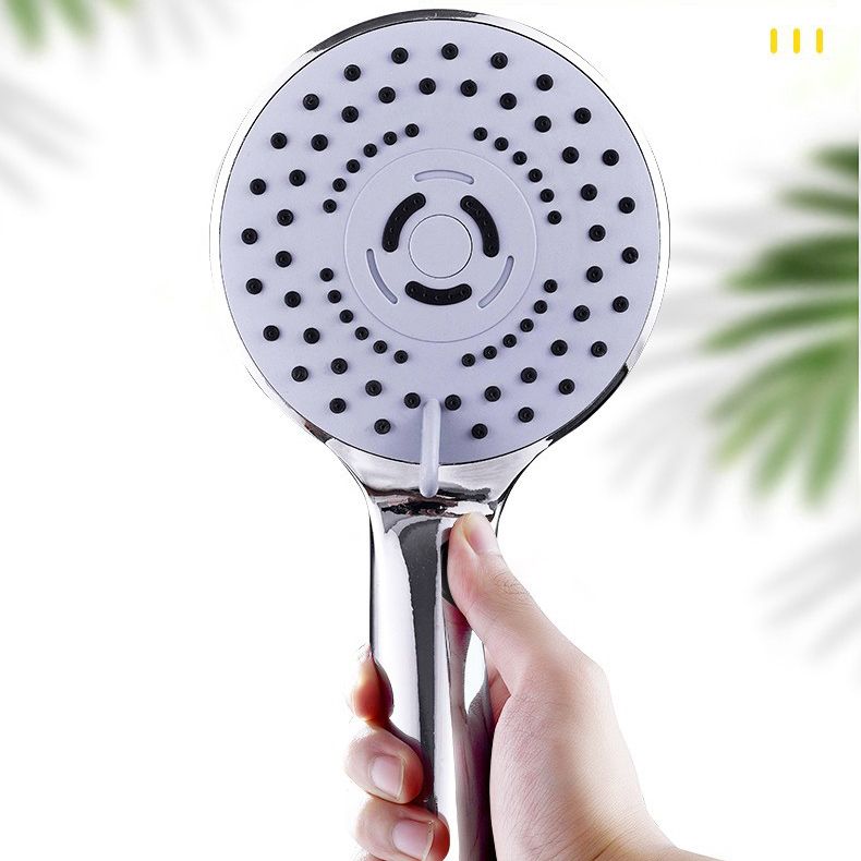 Modern Plastic Shower Head Round Handheld Shower Head with Adjustable Water Flow