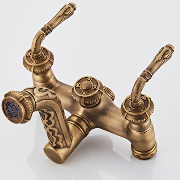 Wall Mounted Metal Freestanding Tub Filler Copper Freestanding Faucet