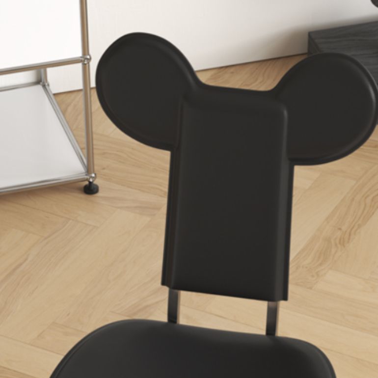 Stainless Steel Frame Dining Side Chair Indoor Upholstered Side Chair