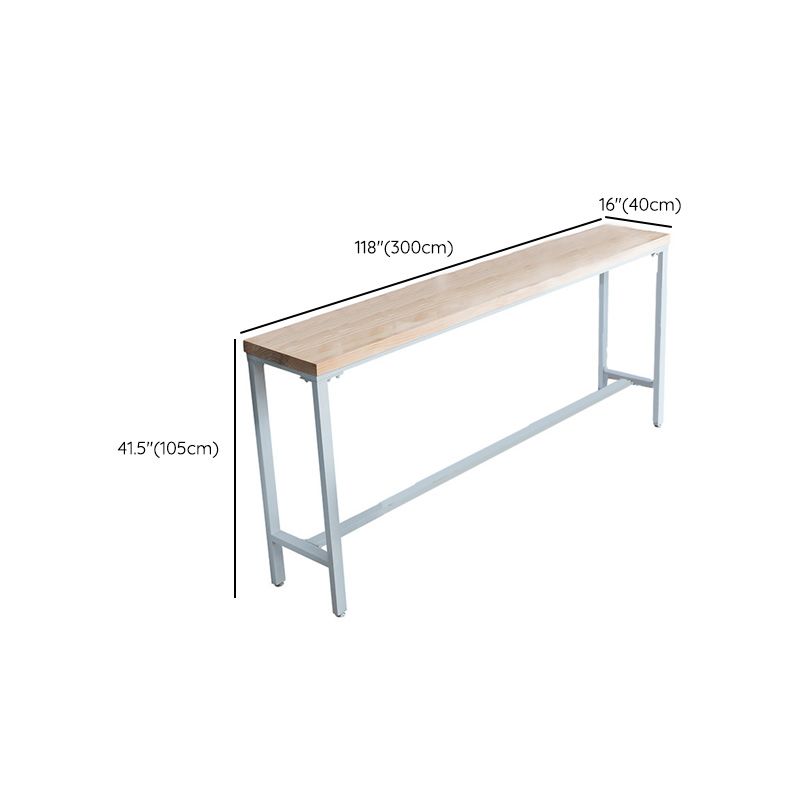 Modern Pub Height Dining Table Wood Top Pub Table for Patio Use