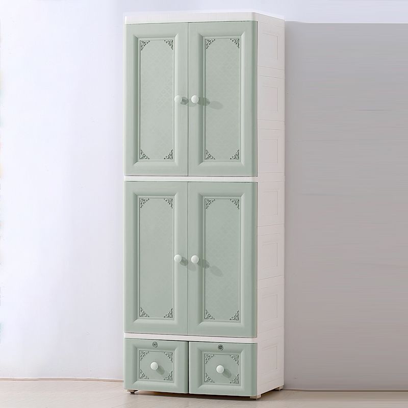 Contemporary Style Wardrobe Plastic Bedroom Wardrobe Closet With Lock