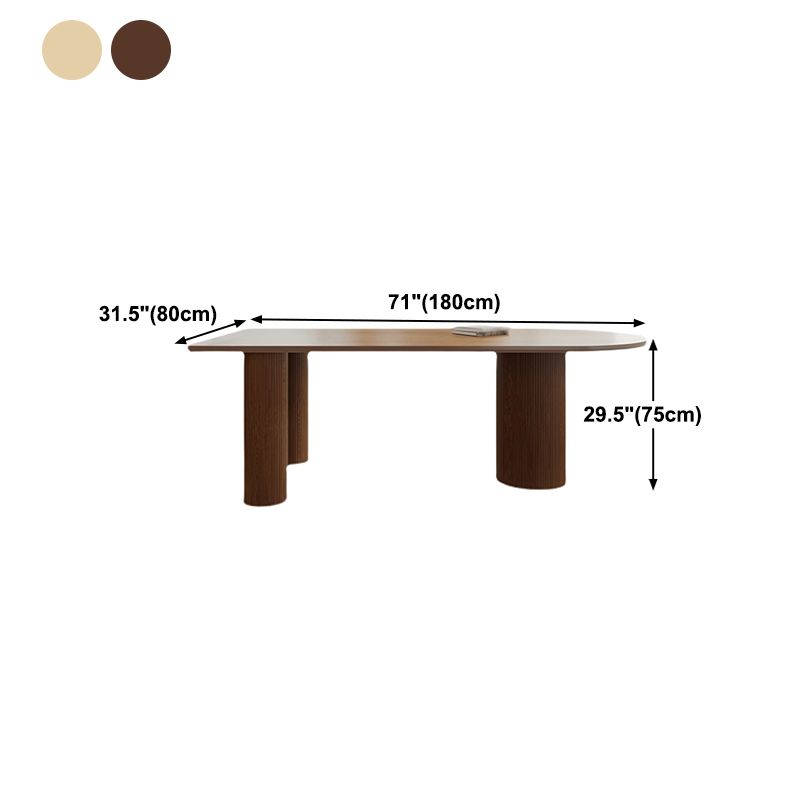 Contemporary Solid Wood Dining Table 3 Legs Dining Table for Dining Room