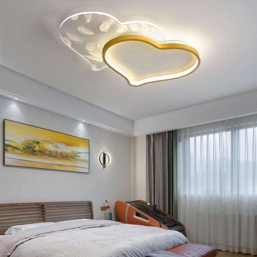 Coeur encastré luminaire chambre simple acrylique plafonnier