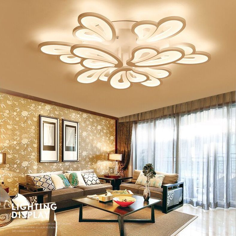 Floral Flush Mount Ceiling Light Acrylique Modern Simplicity Flush Mount Ceiling Light for Bedroom