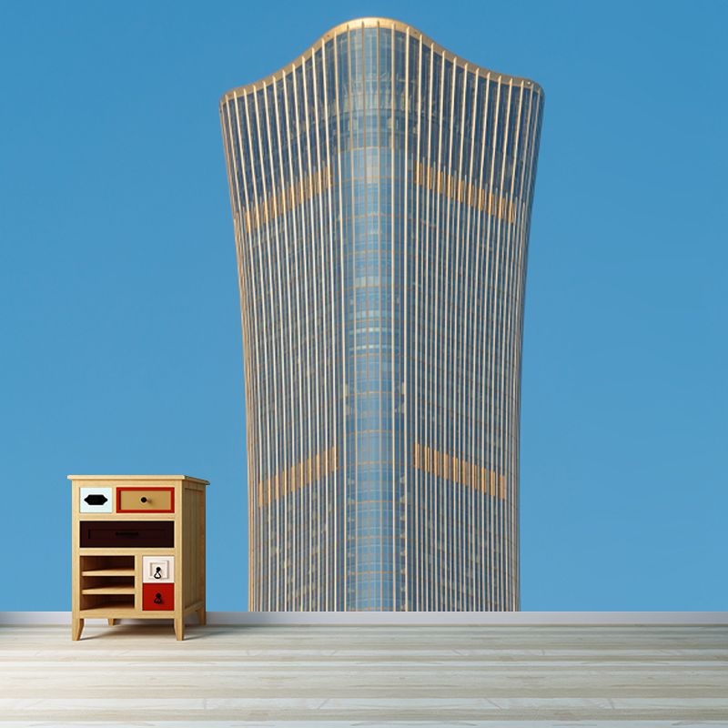 Modern City Architecture Mural for Meeting Room Customized Wall Covering