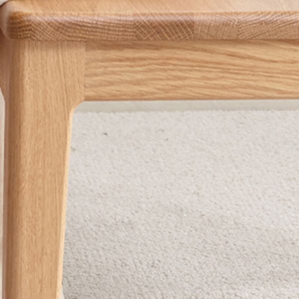 Nordic Armless Backrest Wood Chair with Wooden Legs for Dining Room