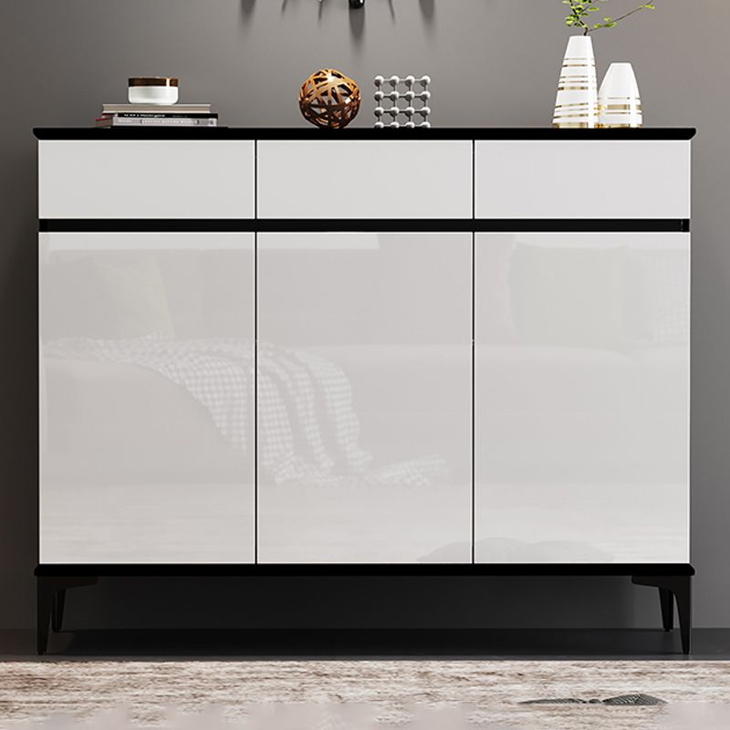 Modern Simple 39.4" Tall Cabinet 2/34 - Drawer Gray and Black Storage Cabinet