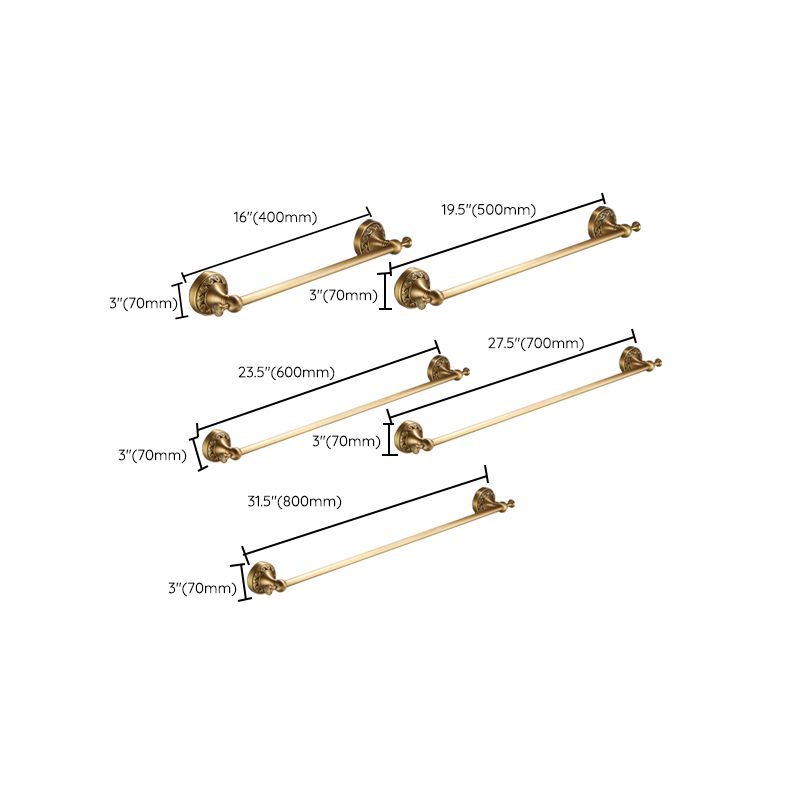 Traditional Brushed Brass Bathroom Accessory As Individual Or As a Set