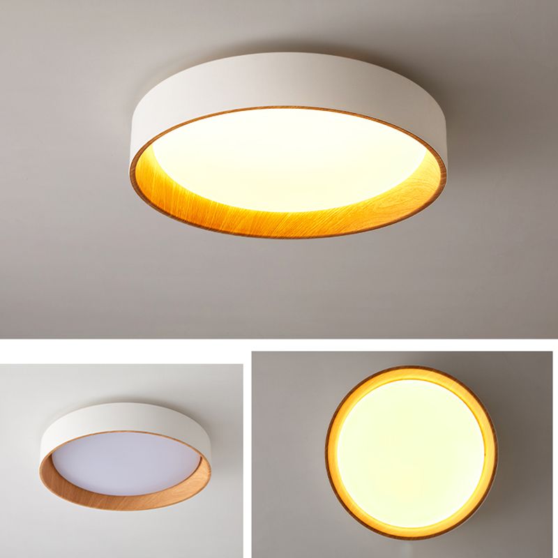 Modern Flush Mounted Ceiling Lights Simple Wooden LED Flush Mount Lighting