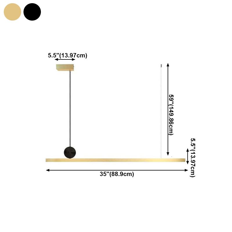 Linear Hanging Pendant Lights Contemporary Metal Chandelier Light Fixture