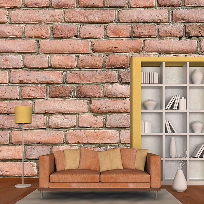 Brick Wall Covering Mural Industrial Style Living Room Wall Decor, Customized Size