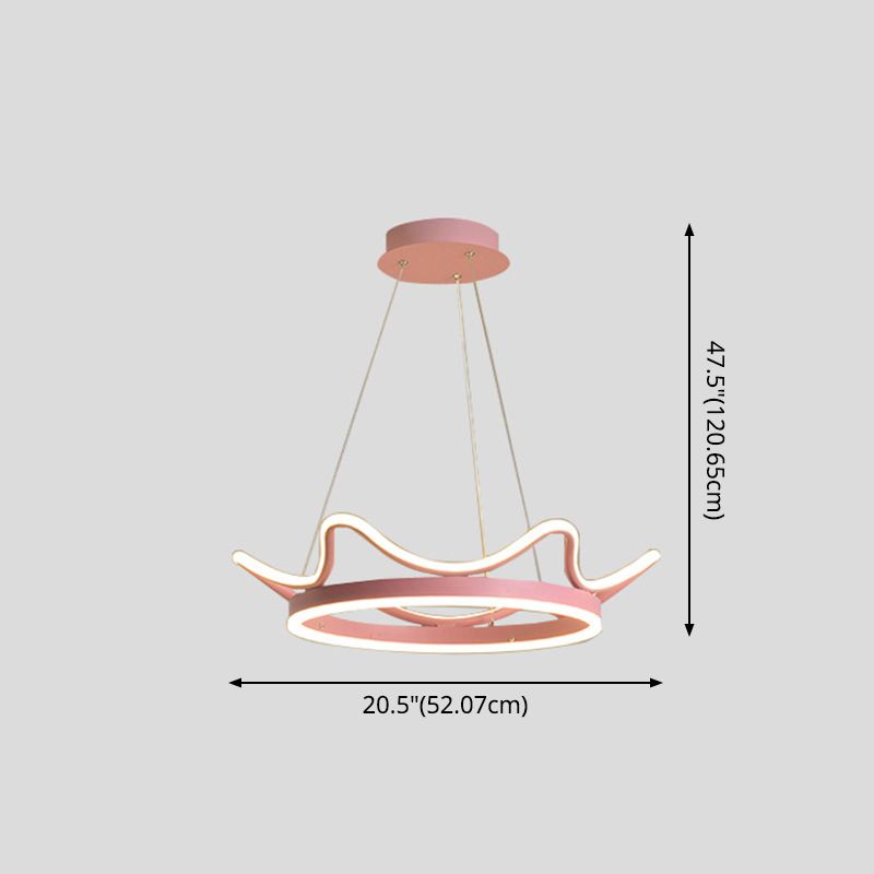 1 Light Crown Suspension Pendant Light