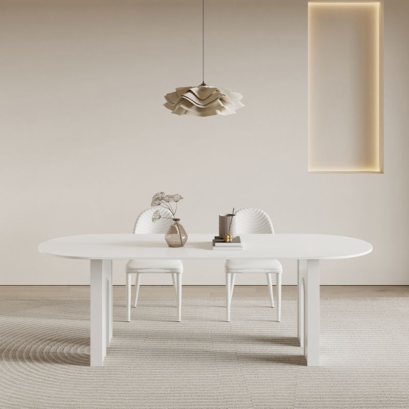 Dining Room Dinner Table Kitchen Stone Dining Table in White