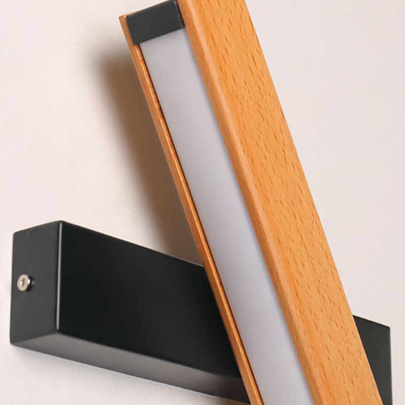 Modern Creative LED Rotatable Wall Lamp Wrought Iron Rectangular Wall Light with Acrylic Shade