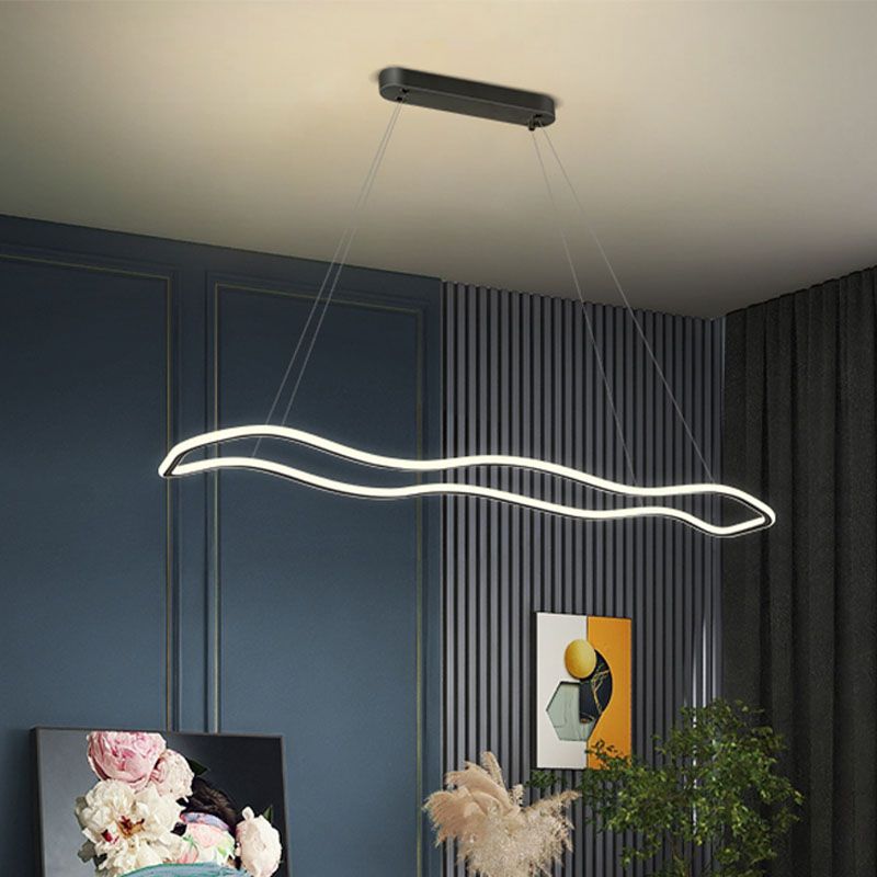 Wedelnde aufgehängte Beleuchtungsstoffe moderne Kronleuchter für Esszimmer Acryl