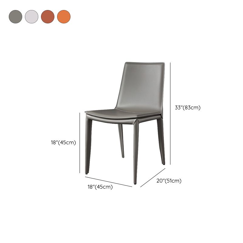 Contemporary Dining Metal Chair Armless Side Chairs for Kitchen