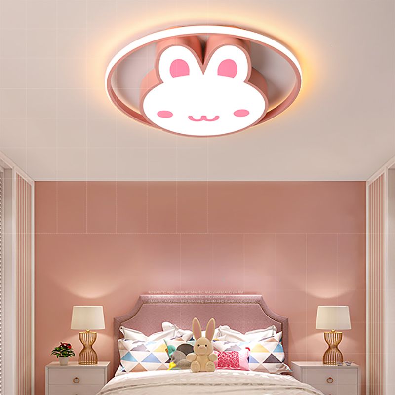 Lovely Rabbit LED Ceiling Lights Simplicity Style Bedroom Kid's Room Flush-mount Lamp