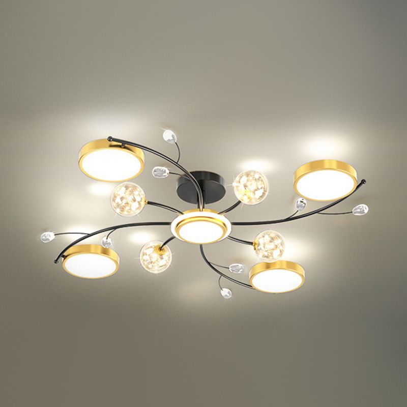 Nordic Modern Style Semi Flush Mount Ceiling Fixture Globe Glass Ceiling Light Fixtures