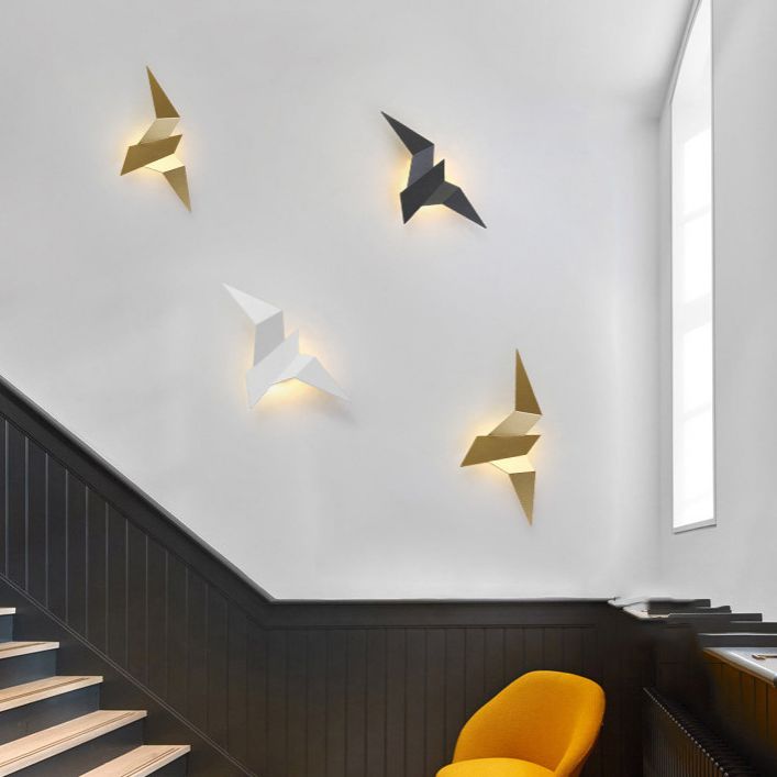 Estilo moderno de forma única mate de pared metal 1 iluminación de apliques de luz para sala de estar