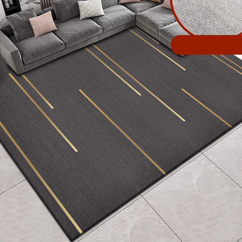 Light Grey Graphic Rug Blending Modern Indoor Rug Non-Slip Backing Rug for Living Room