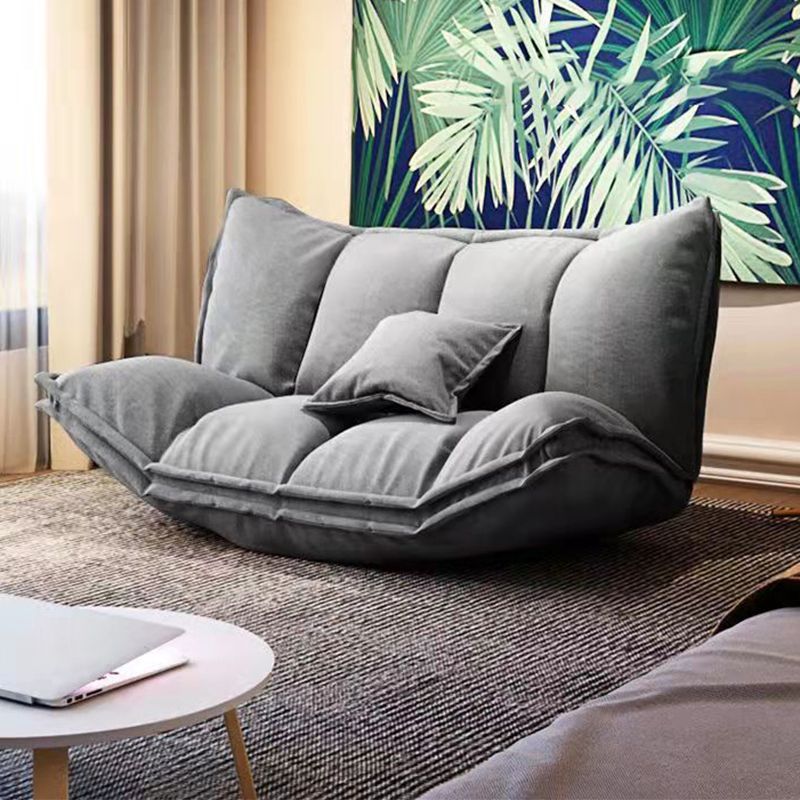 Linen Contemporary Armless Sofa Convertible Sofa, 62.99" L x 19.68" W x 19.68" H