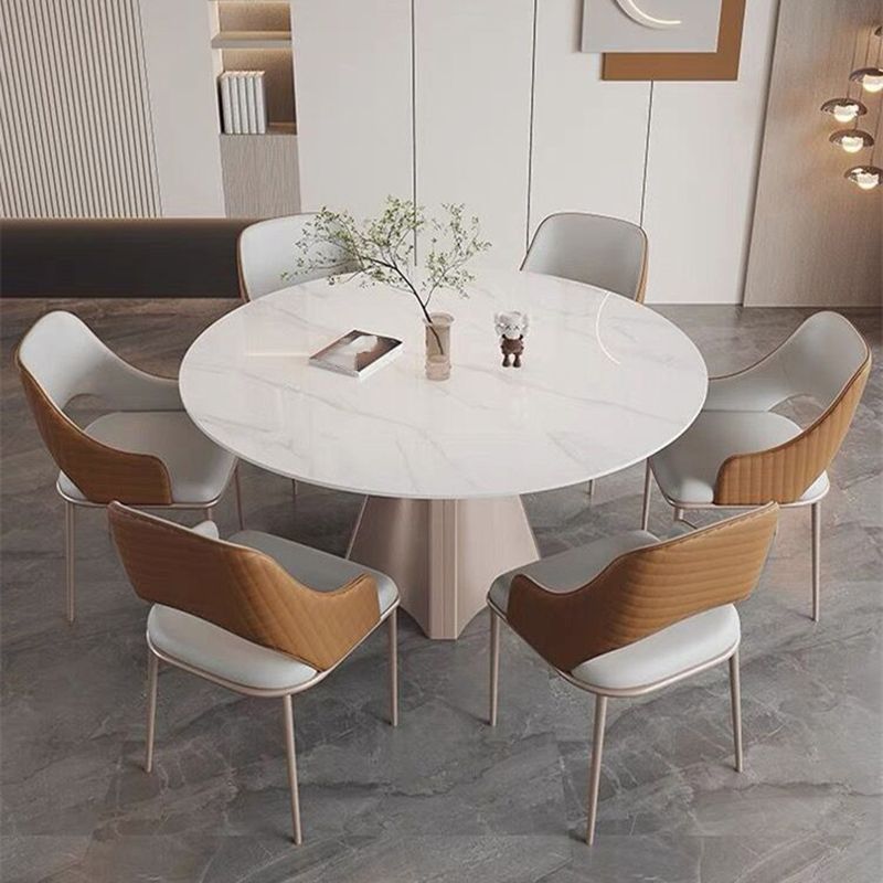 Dining Room Glam Side Chair Faux Leather Chair with Upholstered