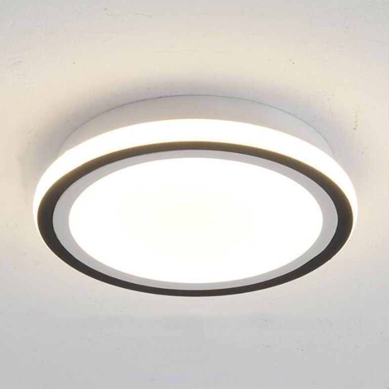 Lámpara de techo geométrica Lámpara LED minimalista de metal para pasillo montada en el techo en negro