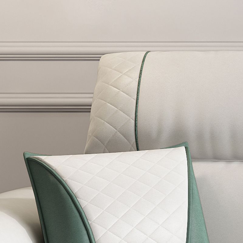 Glam 38.18 " H Faux Leather Flared Arm Sofa & Chaise for Living Room