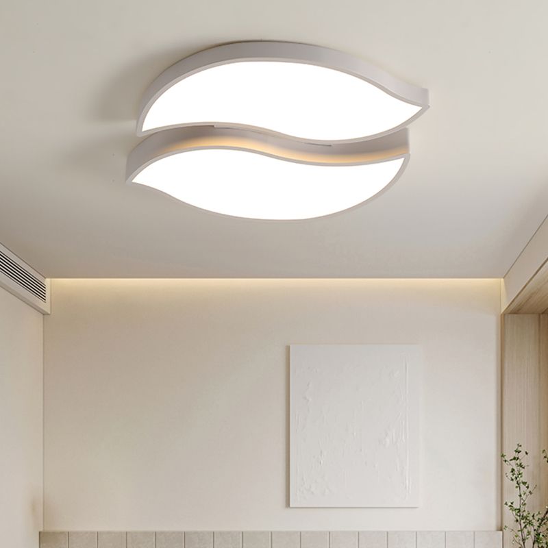 Modern White Ceiling Light LED Ceiling Mount Light with Acrylic Shade for Kid's Room