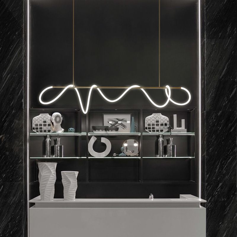 Modern Pendant Lighting Fixtures Metal 1 Light Island Light Fixture