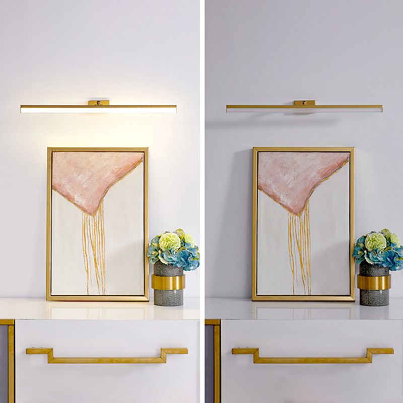 Brass LED Lamp Wall Mounted Vanity Lights for Bathroom Powder Room Washroom