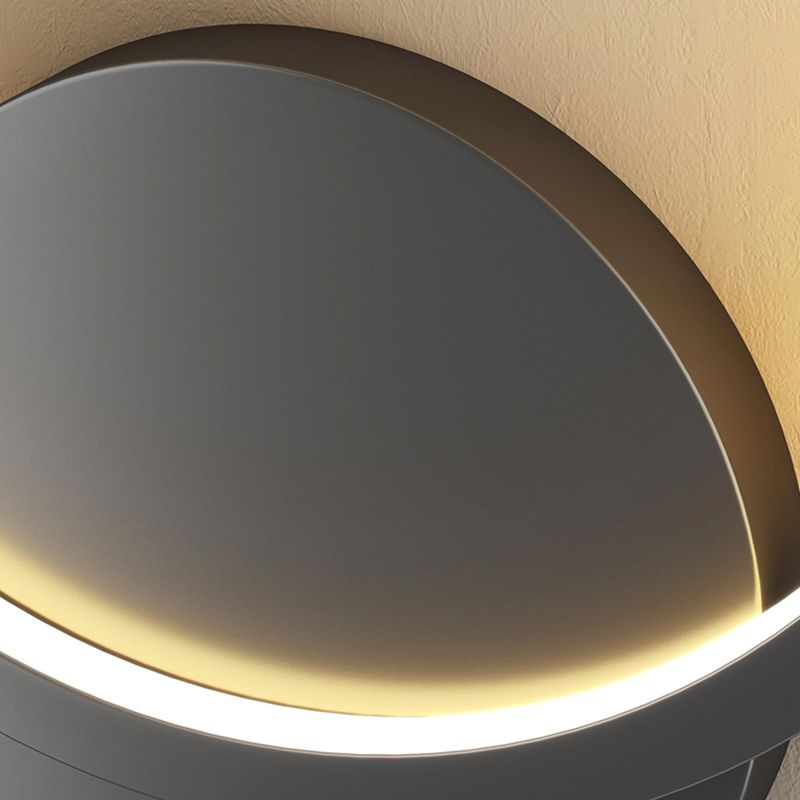 Lampada a monte a parete a forma rotonda a LED Lampada con applique da parete in metallo per camera da letto