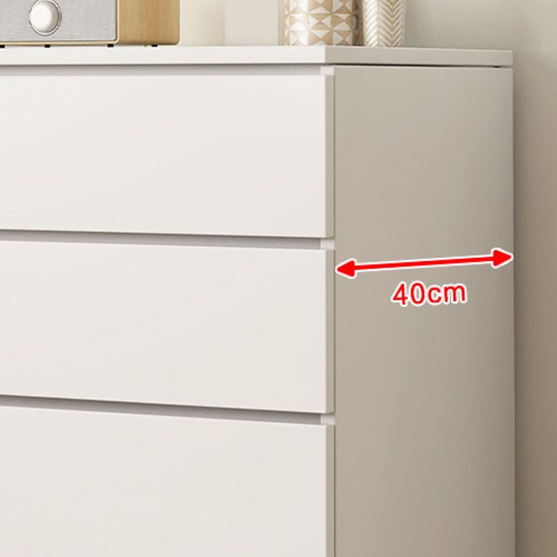 Contemporary Manufactured Wood Accent Chest Rectangle White Accent Chest with Drawer