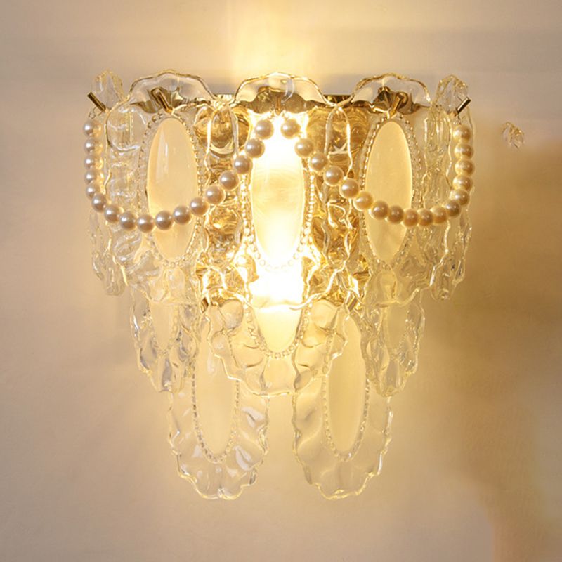 Nordic Wall Light Fixture Creative Wall Light Sconce with Glass Shade for Bedroom
