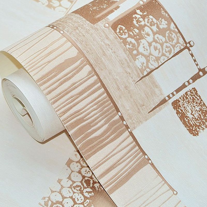 Smooth Pastel Color Wallpaper Modern Geometric Pattern Wall Covering, 31' x 20.5"