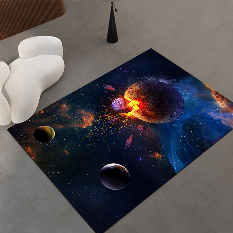 Modern Style Cosmic Pattern Rug Stain Resistant Rug for Home Decor