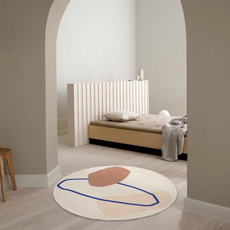 Bold Washable Indoor Carpet Contrast Panel Area Rug Polyster Non-Slip Backing Carpet for Living Room