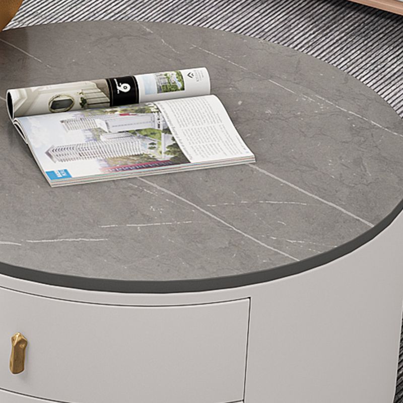 Round Nesting Coffee Table Set Frame Modern Storage Coffee Table