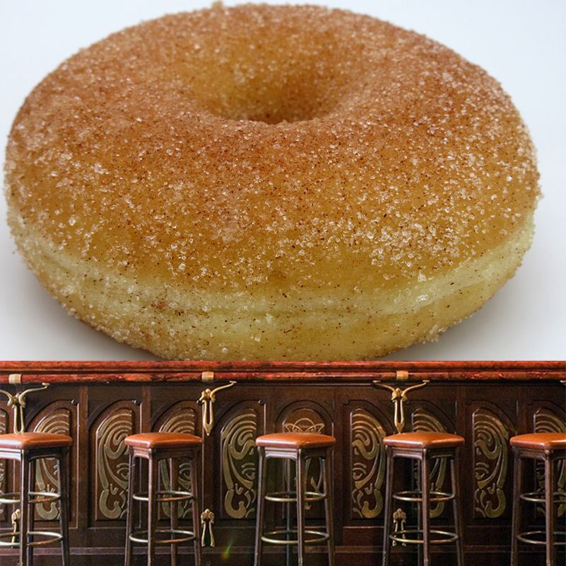 Sweet Donut Mural Wallpaper for Commercial Cake Shop, Custom Size Available