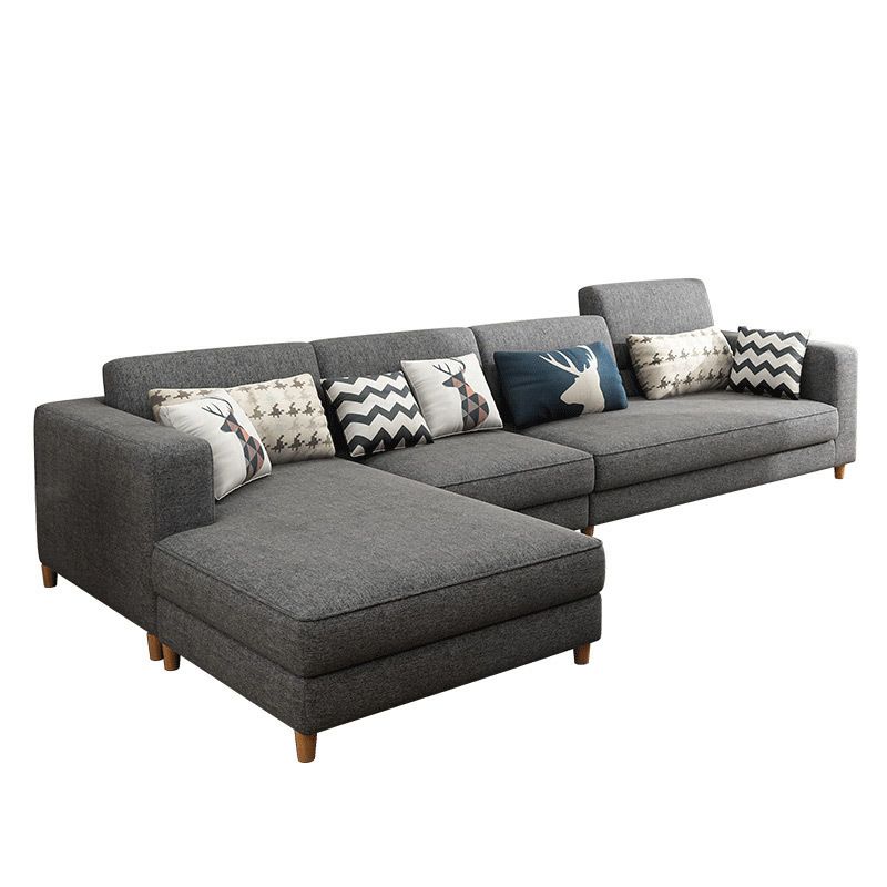 Removable Cushions,Adjustable Sectional Sofa, 67" Linen Sectional sofa