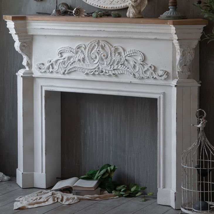 French Country Wood Console Table White Console Sofa Table for Hall