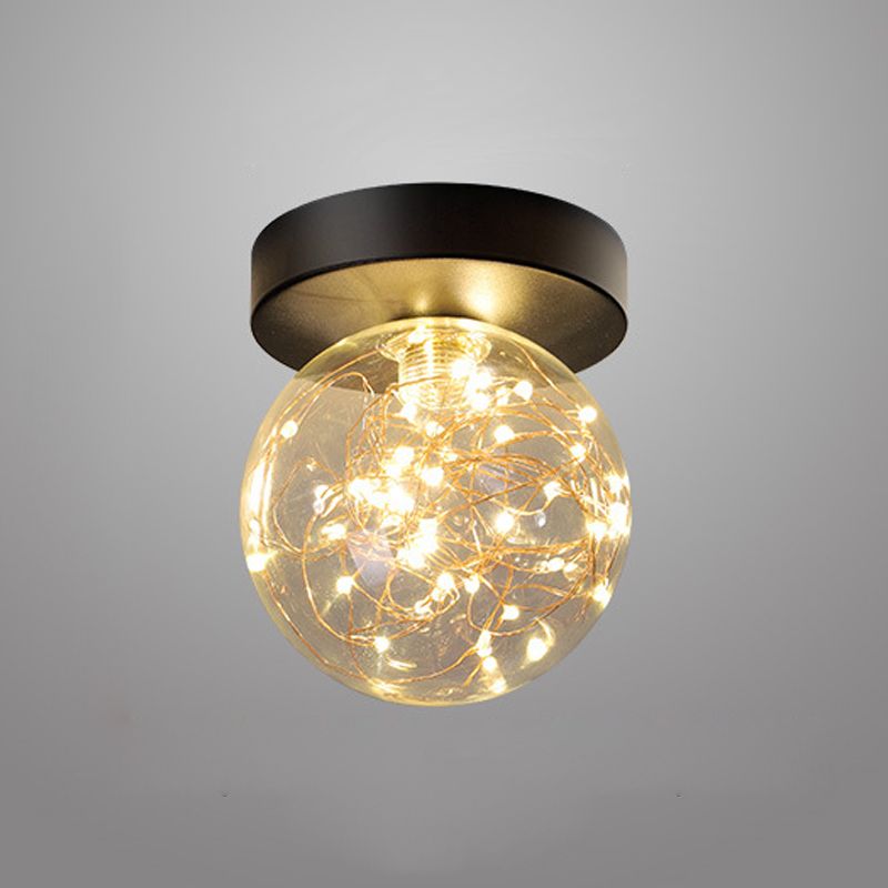 Illuminazione sferica del montaggio a soffitto di stile moderno LED del montaggio a incasso con l'ombra di vetro