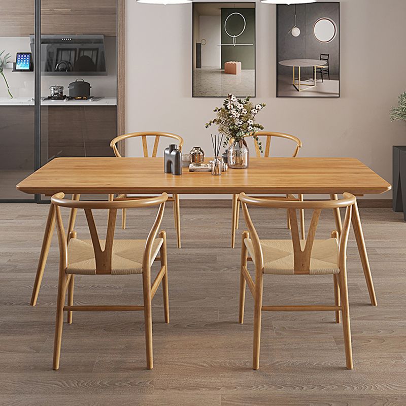 Rectangle 1/4/5 Pieces Dining Set Solid Wood Legs Dining Furniture Set