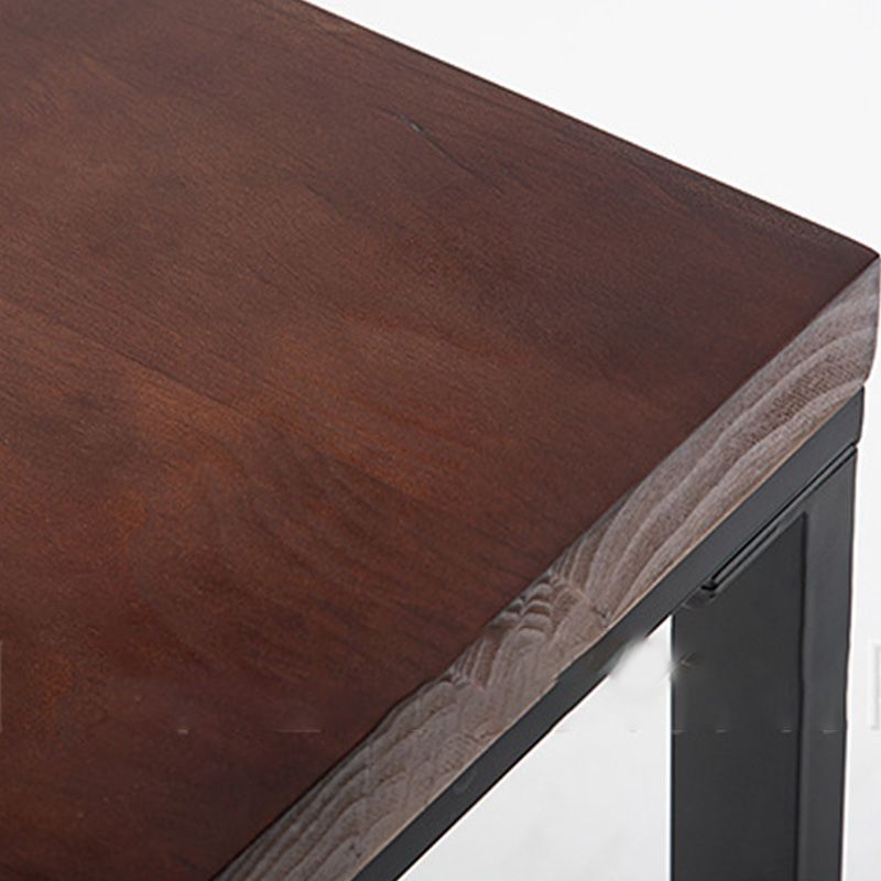 Industrial Bar Height Table Solid Wood Top Bistro Bar Table for Patio Use