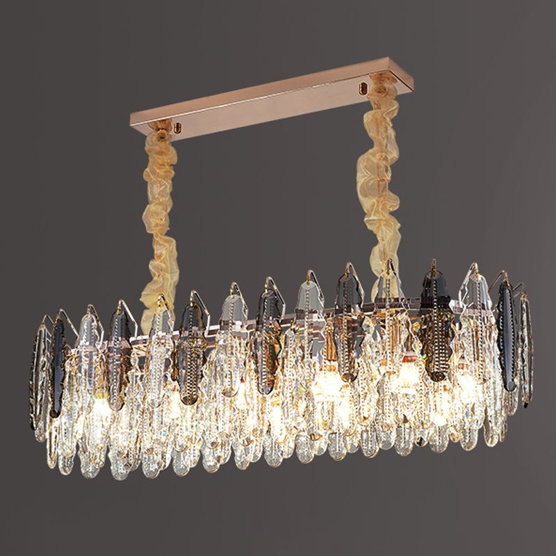 Geometrische hängende Leuchten zeitgenössischer Kristallküchen Anhänger Lichter