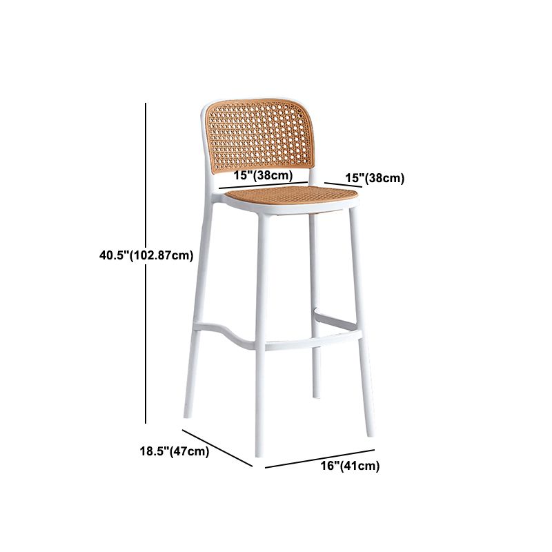 Scandinavian Plastic Counter Stool Plastic Furniture in Matte Finish for Indoor