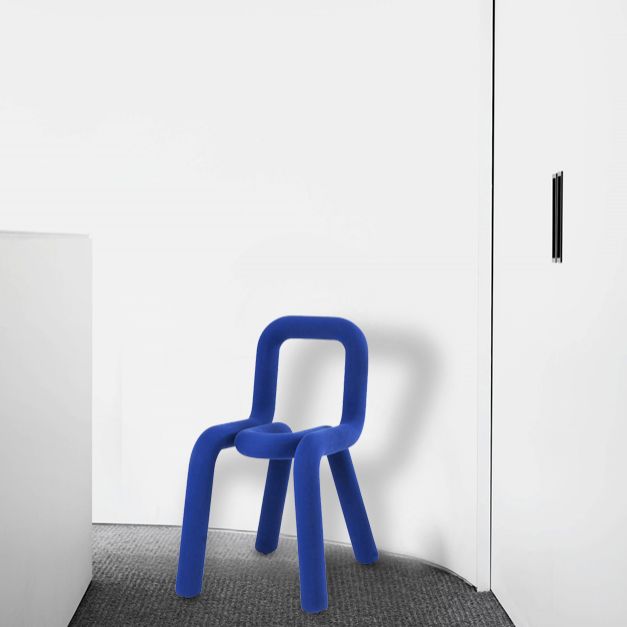 Contemporary Style Open Back Chair Velvet Dining Side Chair for Indoor